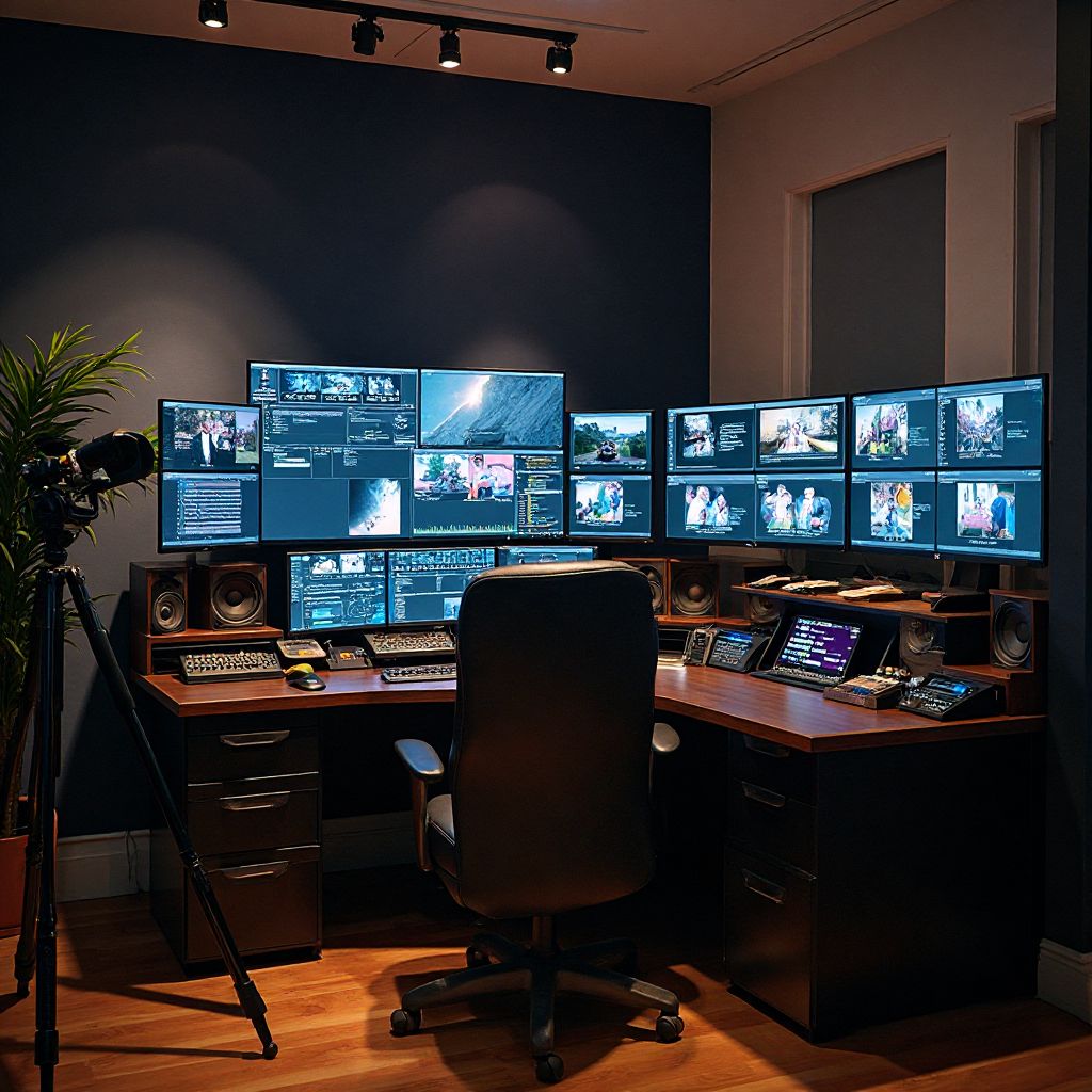 Post-production editing suite