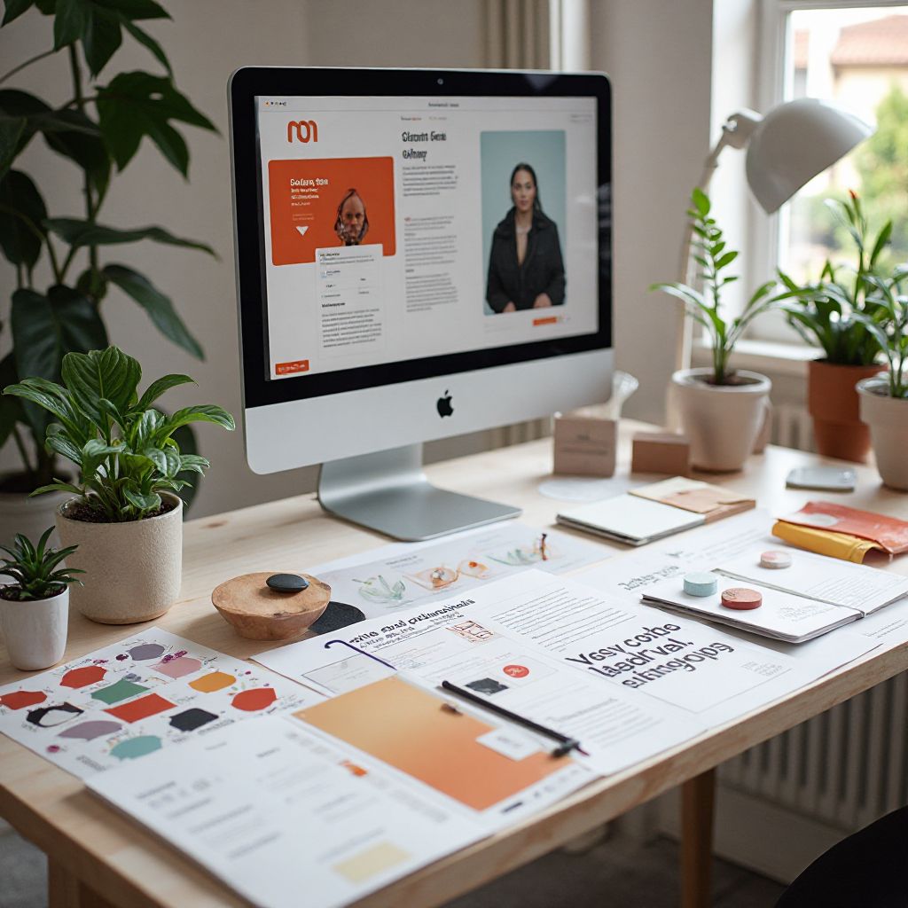 Brand design creative workspace
